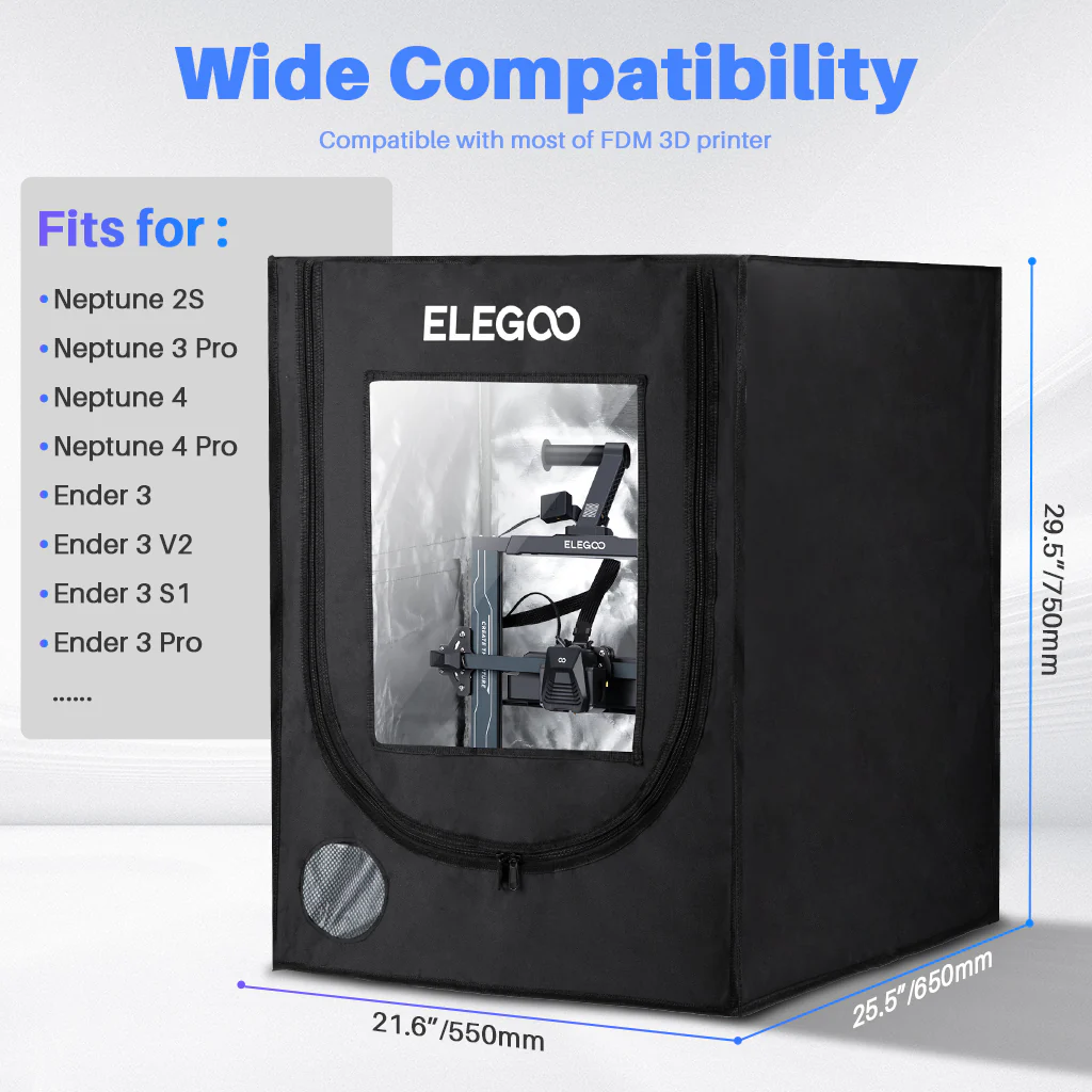3D Printer Enclosure for Neptune 2/2D/2S/3/3 Pro/4/4 Pro - Image 3