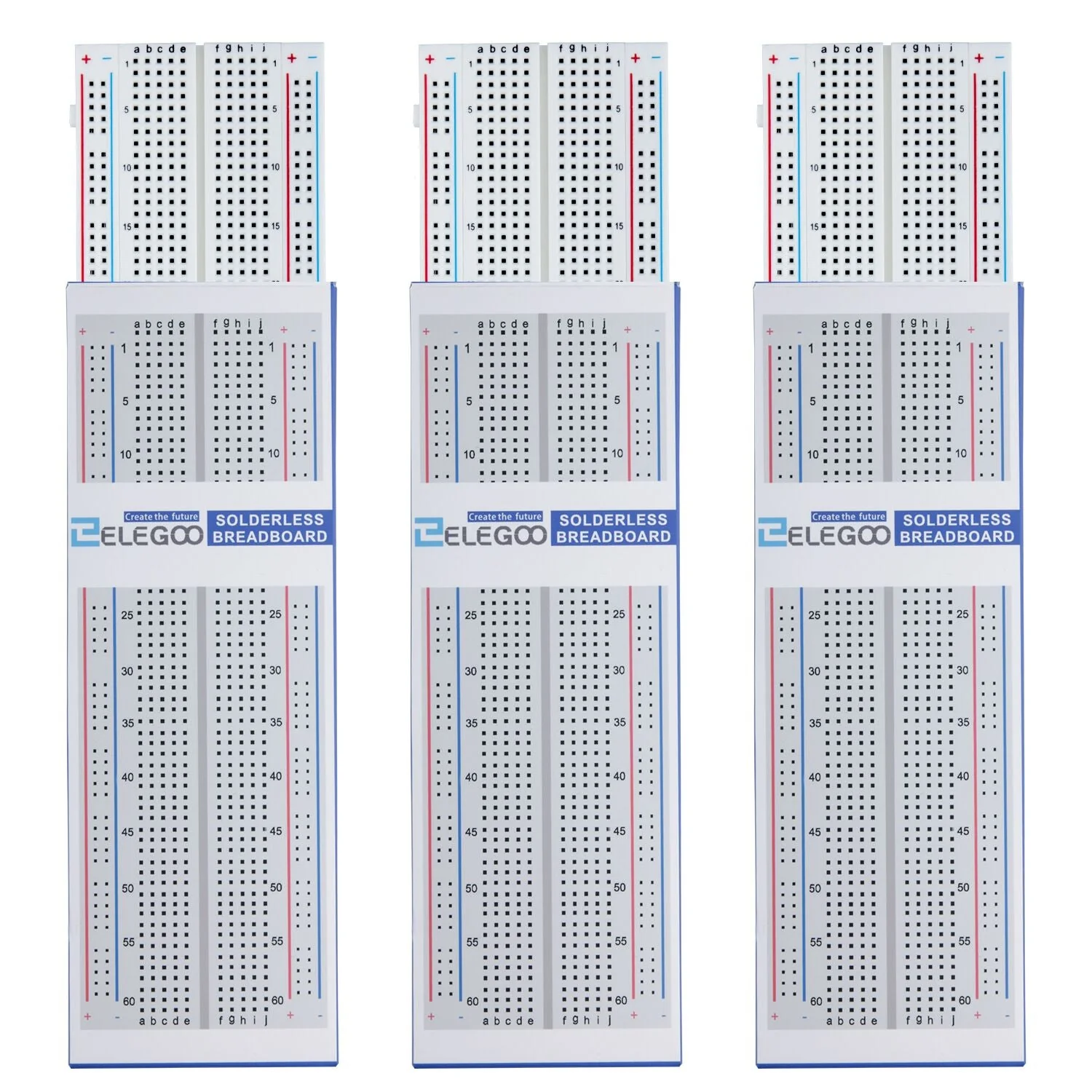 Breadboard 830 Point Solderless Prototype PCB Board Kit (3pcs) - Image 5